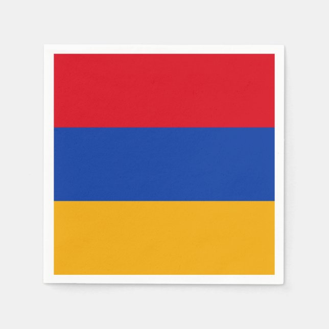 Patriotic Armenian Flag Napkins (Front)