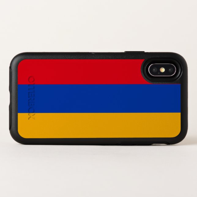 Patriotic Armenian Flag Otterbox iPhone Case (Back Horizontal)