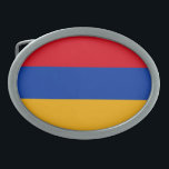 Patriotic Armenian Flag Oval Belt Buckle<br><div class="desc">The national flag of Armenia.</div>