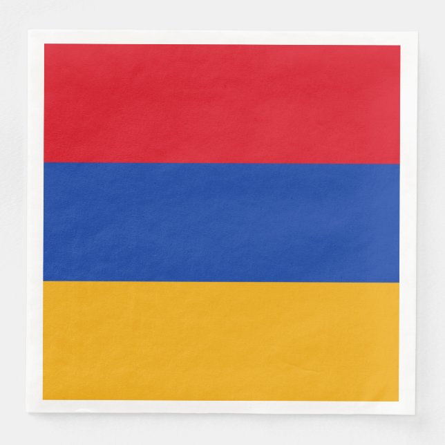 Patriotic Armenian Flag Paper Dinner Napkins (Front)