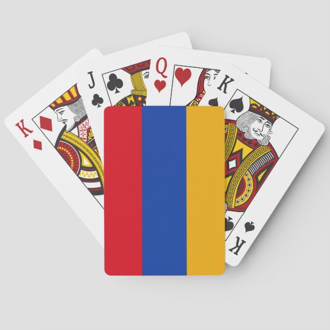 Patriotic Armenian Flag Poker Cards (Back)