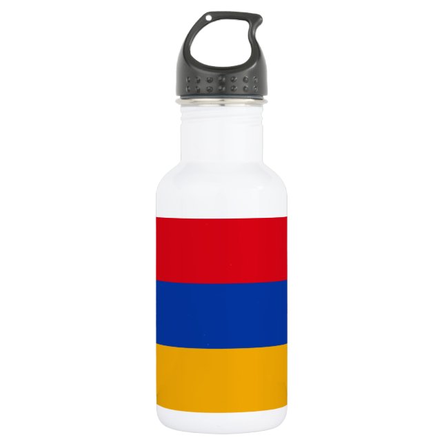 Patriotic Armenian Flag Stainless Steel Water Bottle (Front)