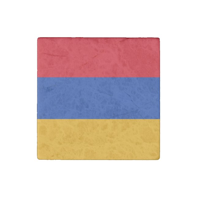 Patriotic Armenian Flag Stone Magnet (Front)