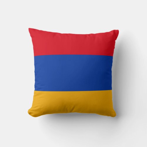 Patriotic Armenian Flag Throw Pillow