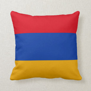 Patriotic Armenian Flag Throw Pillow