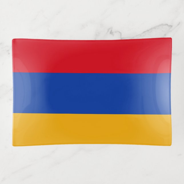 Patriotic Armenian Flag Trinket Tray (Front)