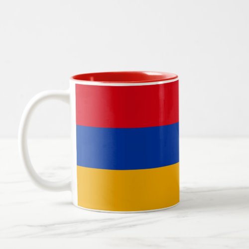 Patriotic Armenian Flag Two_Tone Coffee Mug