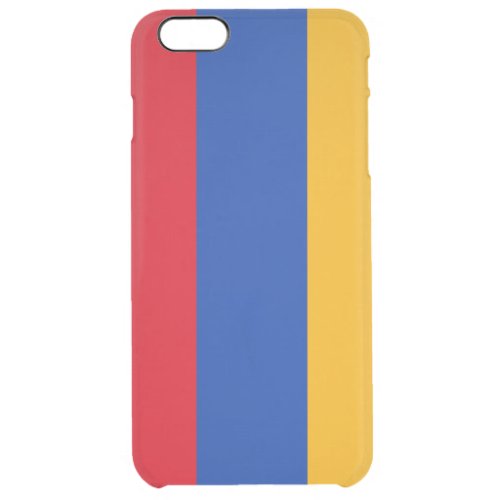 Patriotic Armenian Flag Clear iPhone 6 Plus Case