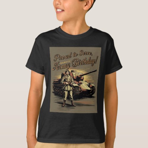 Patriotic Army Birthday T_Shirt