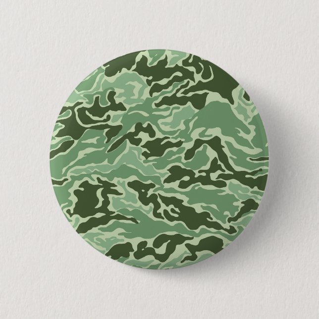 Patriotic Army Custom Green Camouflage Designs Button (Front)