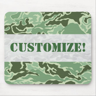 Patriotic Army Custom Green Camouflage Designs Mouse Pad