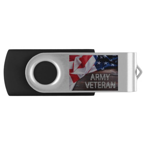 Patriotic Army Veteran Flash Drive