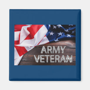 Patriotic “Army Veteran” Magnet