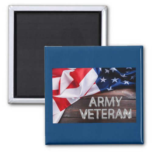 Patriotic Army Veteran Magnet