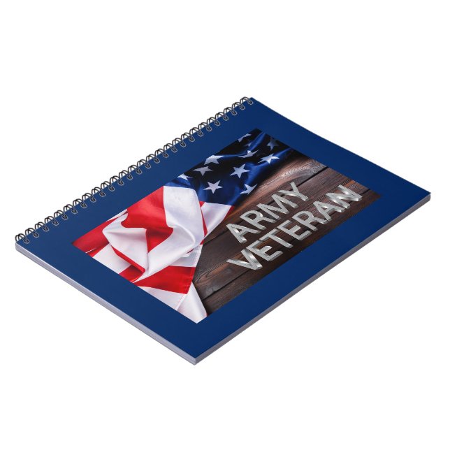 Patriotic “Army Veteran” Notebook (Left Side)
