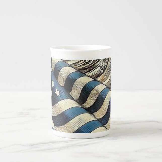 Patriotic Artistry Bone China Mug (Front)