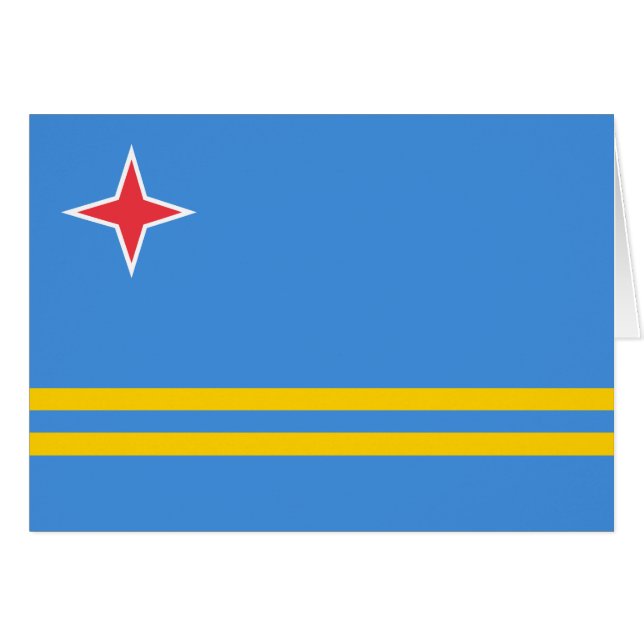 Patriotic Aruba Flag Cards (Front Horizontal)