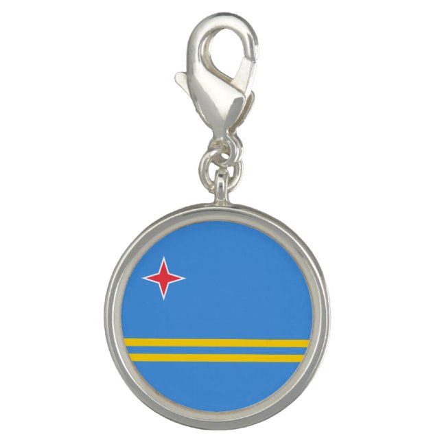 Patriotic Aruba Flag Charm (Front)