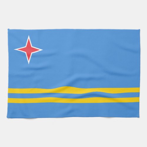 Patriotic Aruba Flag Kitchen Towel