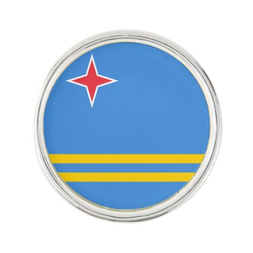 Patriotic Aruba Flag Lapel Pin