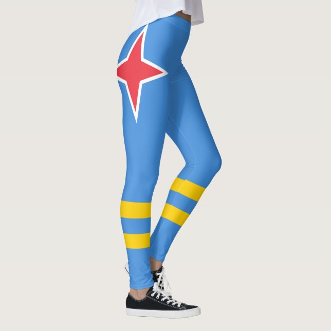 Patriotic Aruba Flag Leggings (Right)