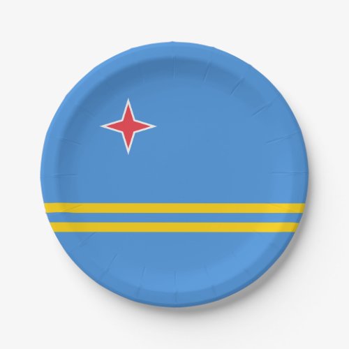 Patriotic Aruba Flag Paper Plates