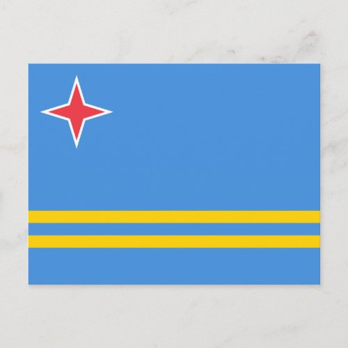 Patriotic Aruba Flag Postcard