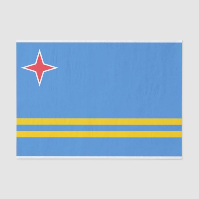 Patriotic Aruba Flag Tissue Paper (Front)