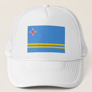 Patriotic Aruba Flag Trucker Hat