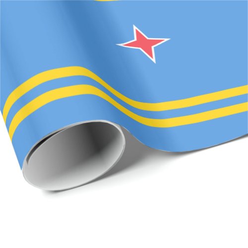 Patriotic Aruba Flag Wrapping Paper