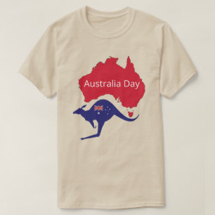 Patriotic Aussie Flag Map  T-Shirt