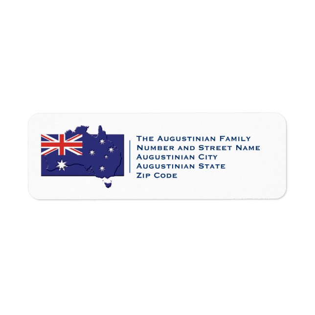 Patriotic | Australian Flag | AUSTRALIA | Return Label (Front)
