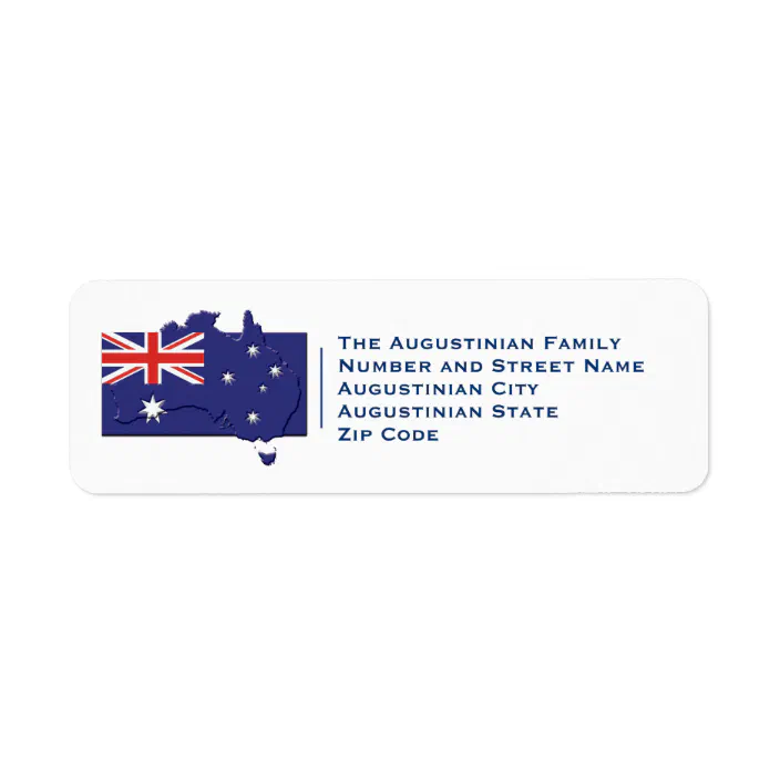 Patriotic | Australian Flag | Return Label Zazzle.com