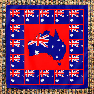 Patriotic Australian Flag Bandana, Red Australia Bandana