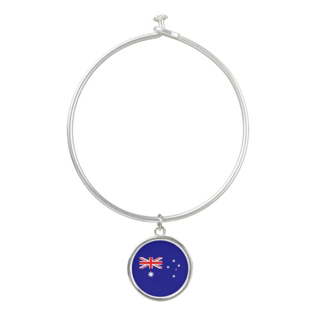 Patriotic Australian Flag Bangle Bracelet (Front)