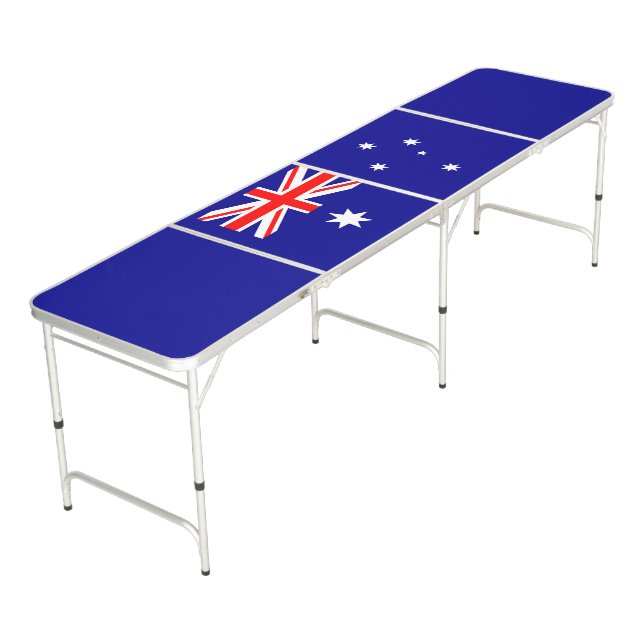 Patriotic Australian Flag Beer Pong Table (Angled)