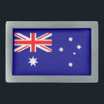 Patriotic Australian Flag Belt Buckle<br><div class="desc">The national flag of Australia.</div>