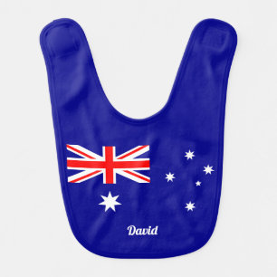 Patriotic Australian Flag Can Cooler Baby Bib