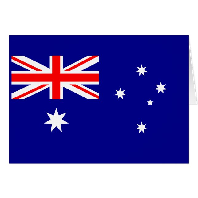 Patriotic Australian Flag Cards (Front Horizontal)