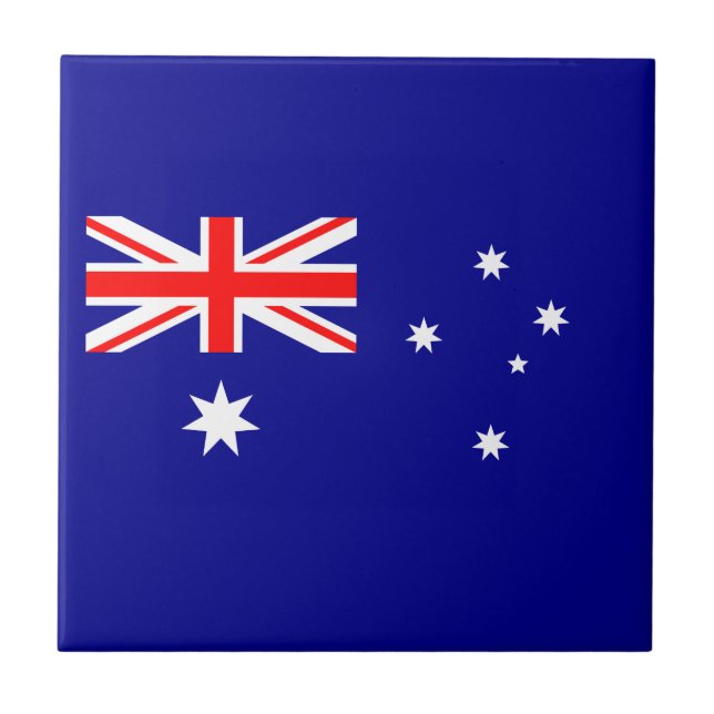 Patriotic Australian Flag Ceramic Tile (Front)