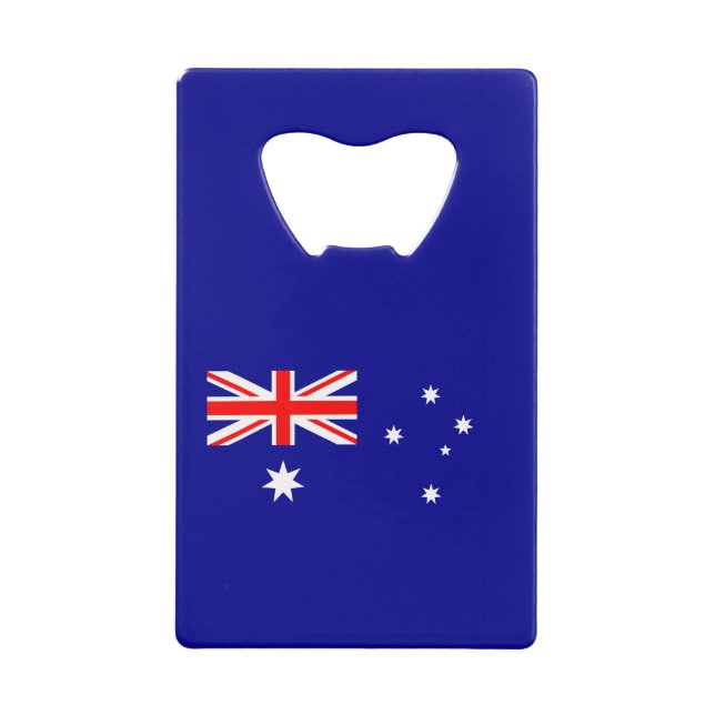 Patriotic Australian Flag Credit Card Bottle Opener (Front)