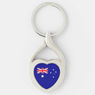 Patriotic Australian Flag Keychain
