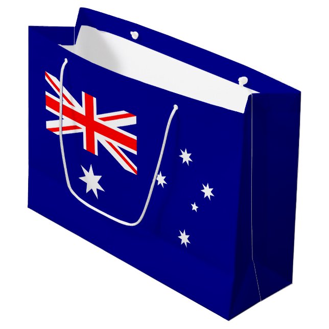 Patriotic Australian Flag Large Gift Bag (Front Angled)