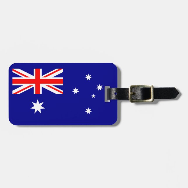 Patriotic Australian Flag Luggage Tag (Front Horizontal)