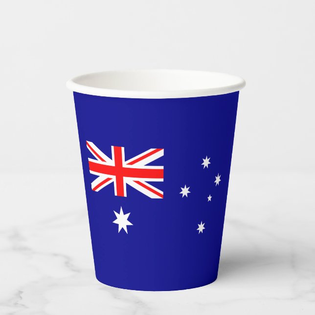 Patriotic Australian Flag Paper Cups (Front)