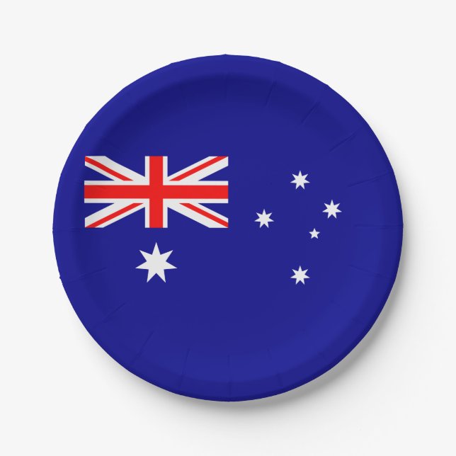 Patriotic Australian Flag Paper Plates (Front)