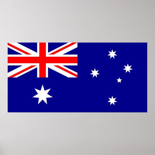 Patriotic Australian Flag Poster