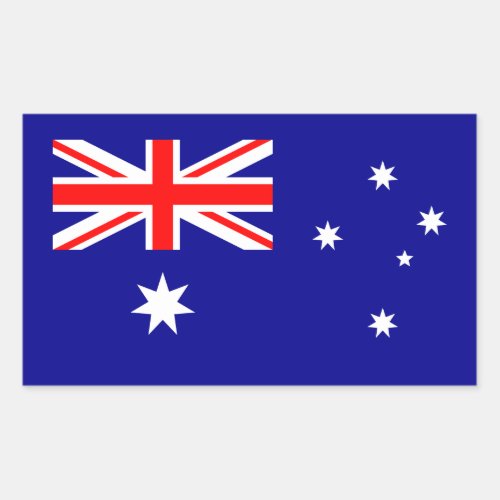 Patriotic Australian Flag Rectangular Sticker