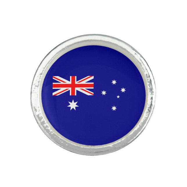 Patriotic Australian Flag Ring (Front)