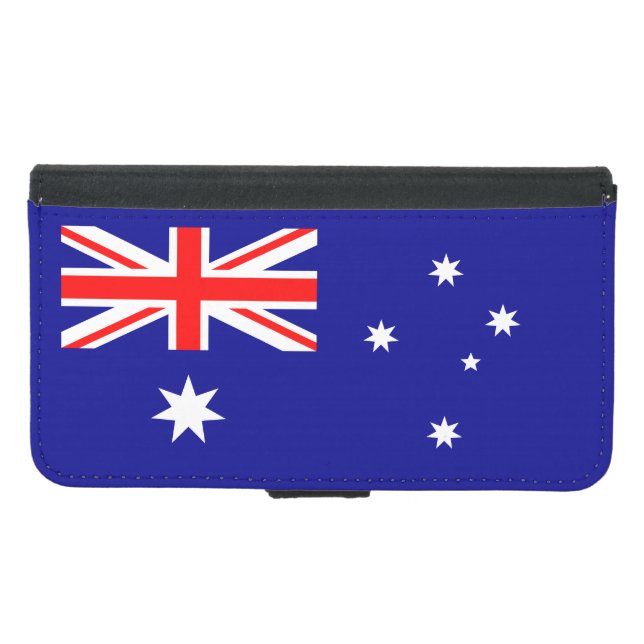 Patriotic Australian Flag Samsung Galaxy Wallet Case (Front (Horizontal))